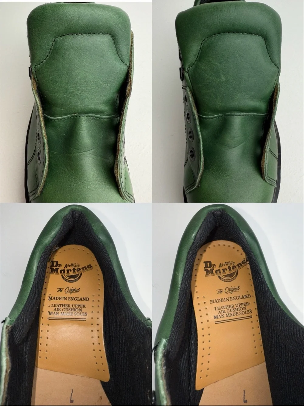 Vintage Dr. Martens England Green Envy Platform Oxfords UK 7